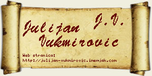 Julijan Vukmirović vizit kartica